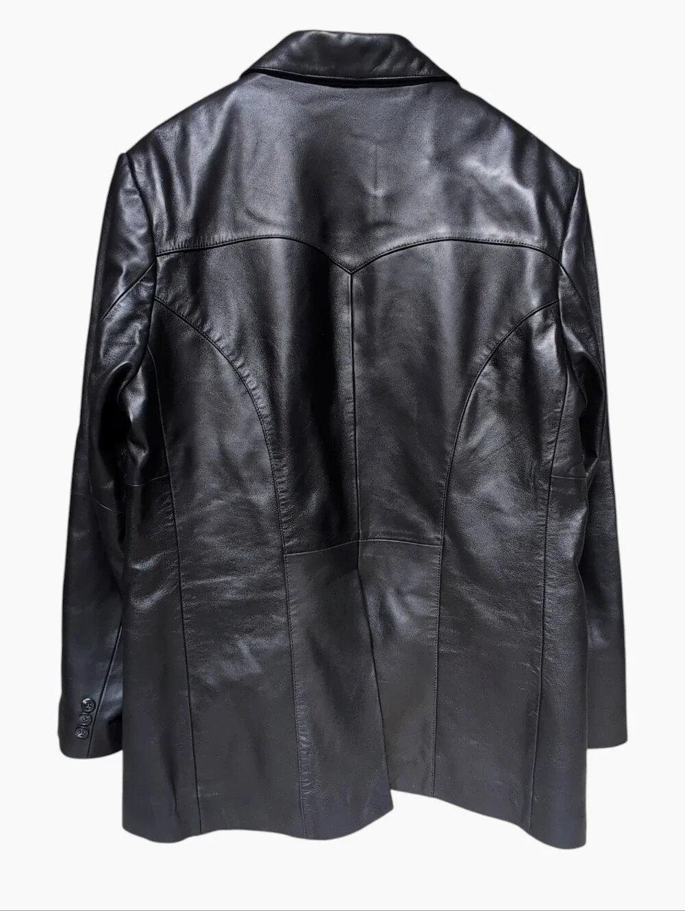 Vintage 90's Men's Scully Black Leather Western Jacket Blazer Men's size 44